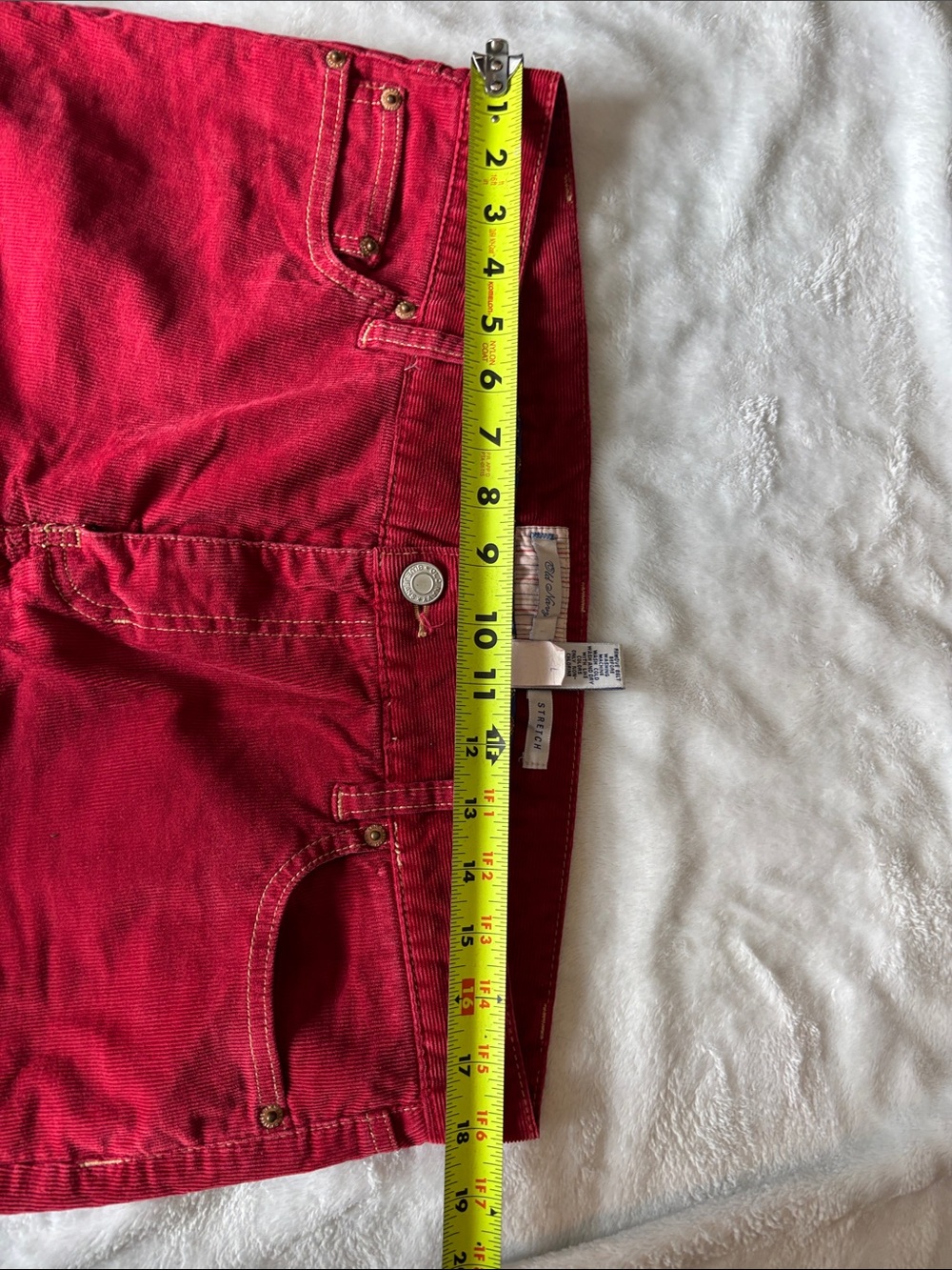 Old Navy Red Corduroy Pants 2005 Y2K vintage - Picture 6 of 10